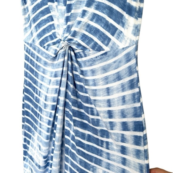 Liz Claiborne popover dress, sleeves, crew neck, stretchy knit fabric, midi - Picture 5 of 14